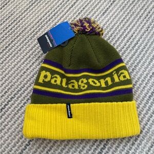 Patagonia Adult Olive and Yellow Beanie